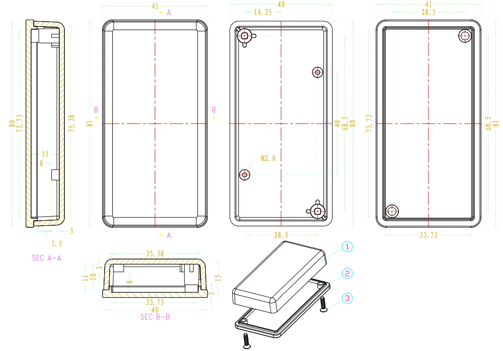 szomk plastic enclosure electronics box instrument enclosure project box small plastic housing junction box (25).jpg