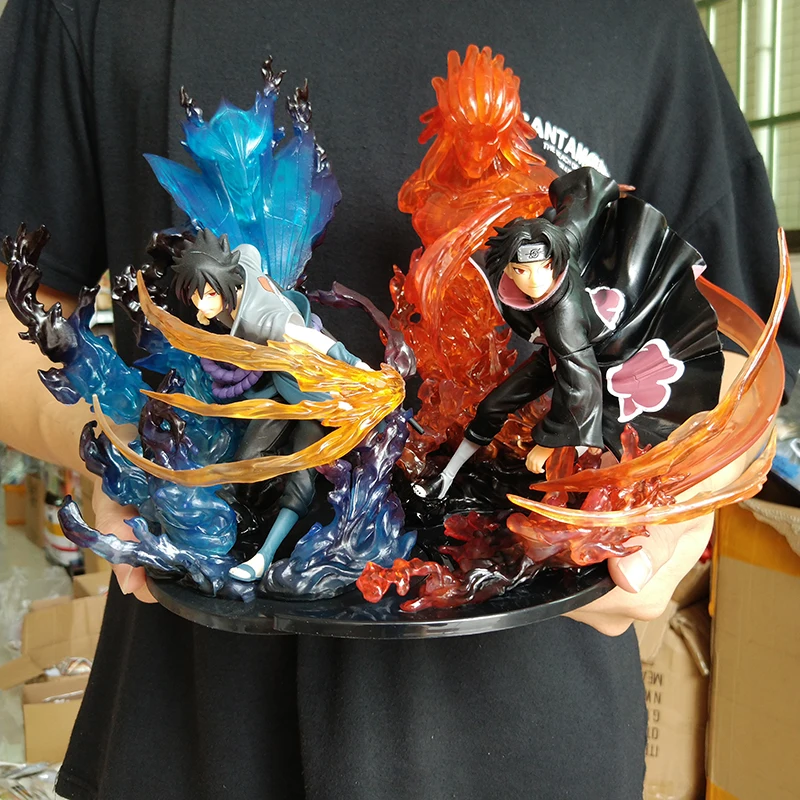 

Anime Naruto PVC Zero Uchiha Itachi Uchiha Sasuke Tempestuous God of Valour Yubu no Aragami Susanoo Action Figure Collection Toy