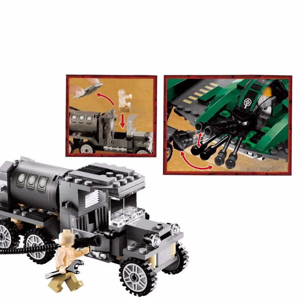 

Lepin 31002 401pcs Indiana Jones Fighter on the Flying Wing Plane Building Block Compatible 7683 Toys for Children Gifts
