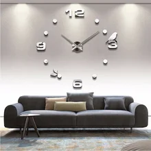 ФОТО 2017 factory livingroom creative watch wallmodern 3d diy black cat bird quartz wall clocks home decor orologio murofree shipping