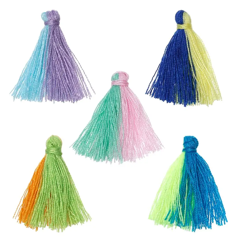 

DoreenBeads Cotton Silky Tassel Mixed 25.0mm(1"),20 PCs 2016 new