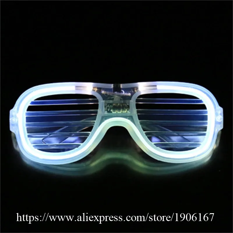 Fashion LED EL Wire Glasses Glow In The Dark Sunglasses Helloween Concert Party led flashing Glasses Eyewear14