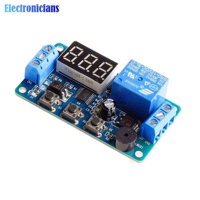 

Digital LED Display Time Delay Relay Module Board DC 12V Control Programmable Timer Switch Trigger Cycle Module Car Buzzer Hot