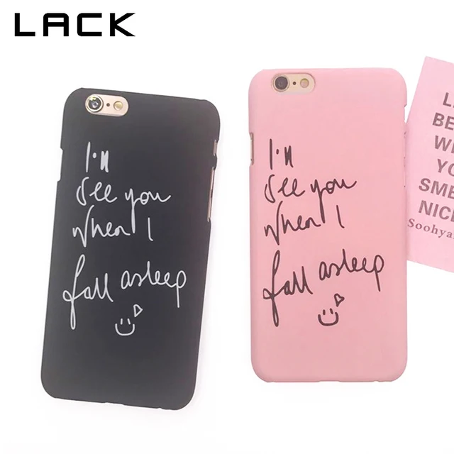 lack couples case for iphone 6 case lovely cartoon letter phone letter cases