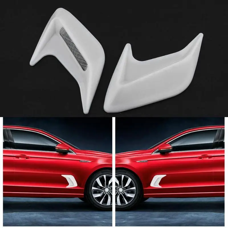2pcs Universal Decorative Cover Car Air Flow Intake Hood Scoop Bonnet Vent Cover