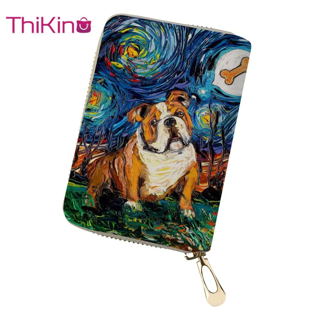 

Thikin VanGoghs Galaxy Card Holder for Girls Teens Mini Card Bag Women Card Protector Students Card package Baby Storage Bags