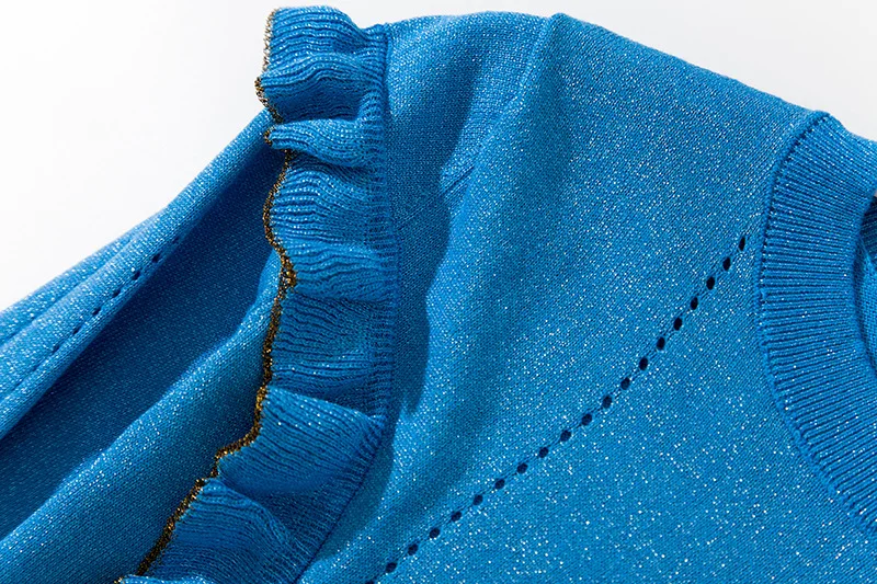 Solid hollow out elastic knit loose sweater 2018 new long sleeve o-neck women autumn sweater