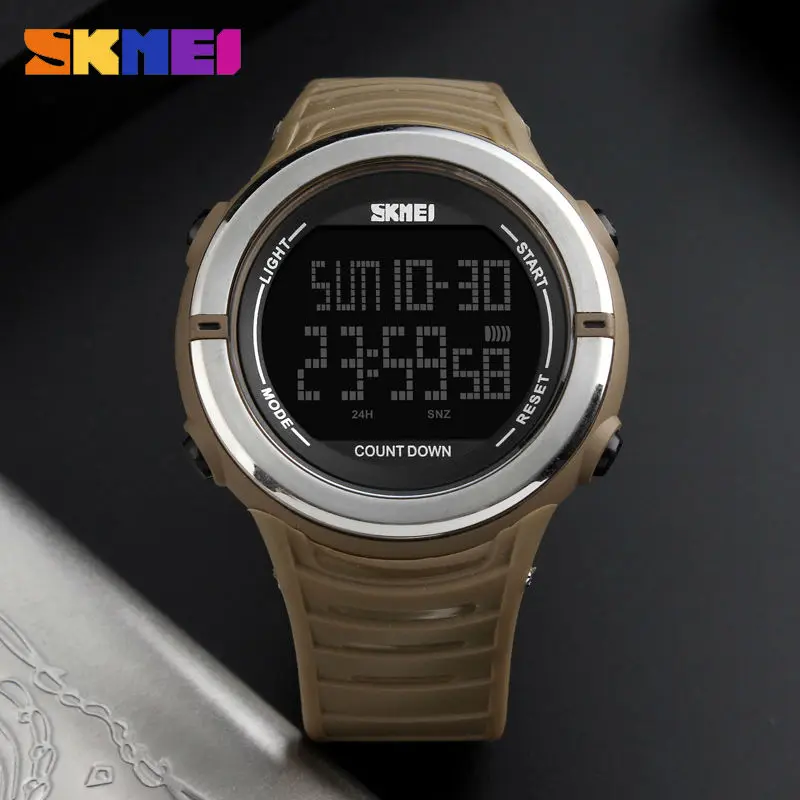 Skmei новый спортивные часы моды для мужчин многофункциональный военные 50 м