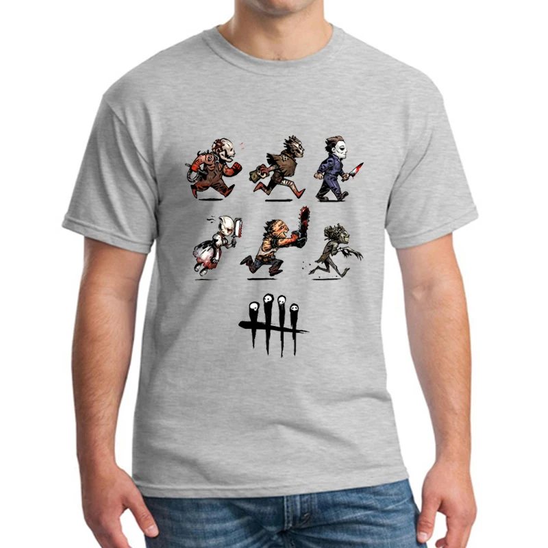 

Mens Casual Game Dead by Daylight Logo Cotton O-Neck Print Pattern summer Short Sleeve T-shirts men loose Tee Shirts 19-9 NN