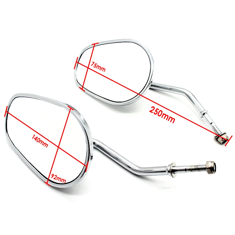 Nordson Motorcycle Rearview Mirror Side Mirrors For Harley Sportster Heritage Softail Road King Fatboy Touring XL 883 Custom