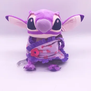 

New Lilo and Stitch Babies Baby Stitch Angel Plush with Blanket Toy 21cm Cute Swaddle Stuffed Animals Kids Toys Children Gifts