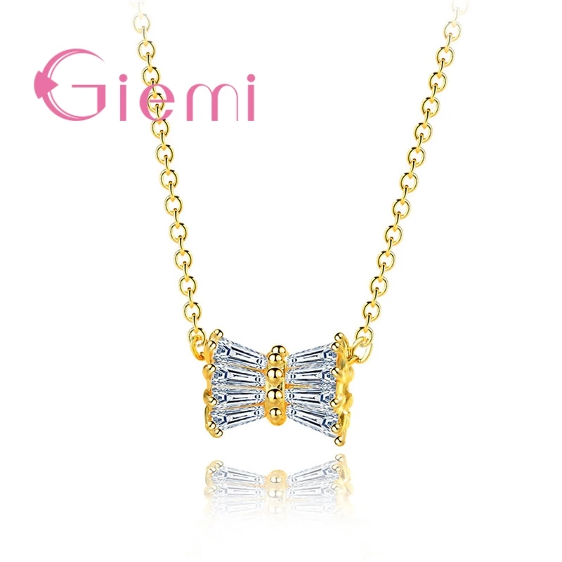 

Gorgeous Good Selling Cubic Zirconia Solid 24K Gold Necklace Pendant For Women Ladies Crystal Jewelry Present Accessories