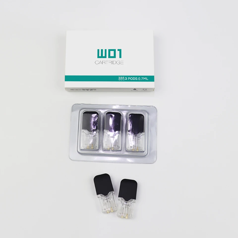 3 шт. Универсальный сменный картридж OVNS W01 W02 JC01 Pro 1 8 Ом 0 7 мл Eliquid Pod для JUUL Vape