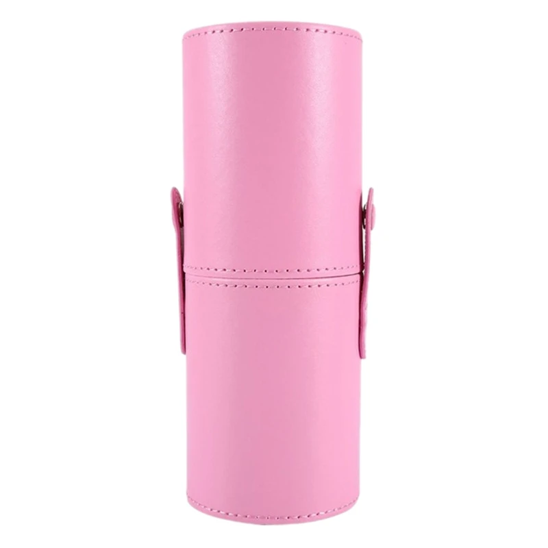 

Mei Nai Qi Empty Portable Travel Makeup Brushes Round Pen Holder Cosmetic Case Pu Leather Cup Brush Holder Tube Storage Organi