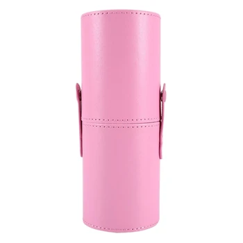 

Mei Nai Qi Empty Portable Travel Makeup Brushes Round Pen Holder Cosmetic Case Pu Leather Cup Brush Holder Tube Storage Organi