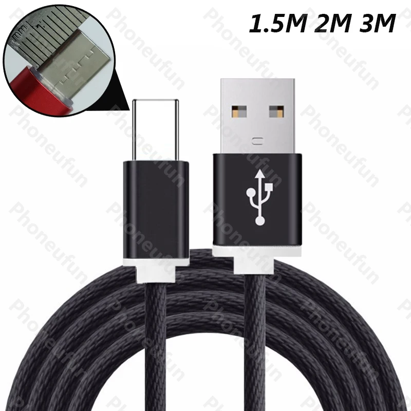 

1.5m/2m/3m Long 10mm Connector Type-C Cable for Oukitel K10 K6 Blackview P10000 BV9600 BV9500 BV9000 BV8000 BV7000 BV6800 Pro