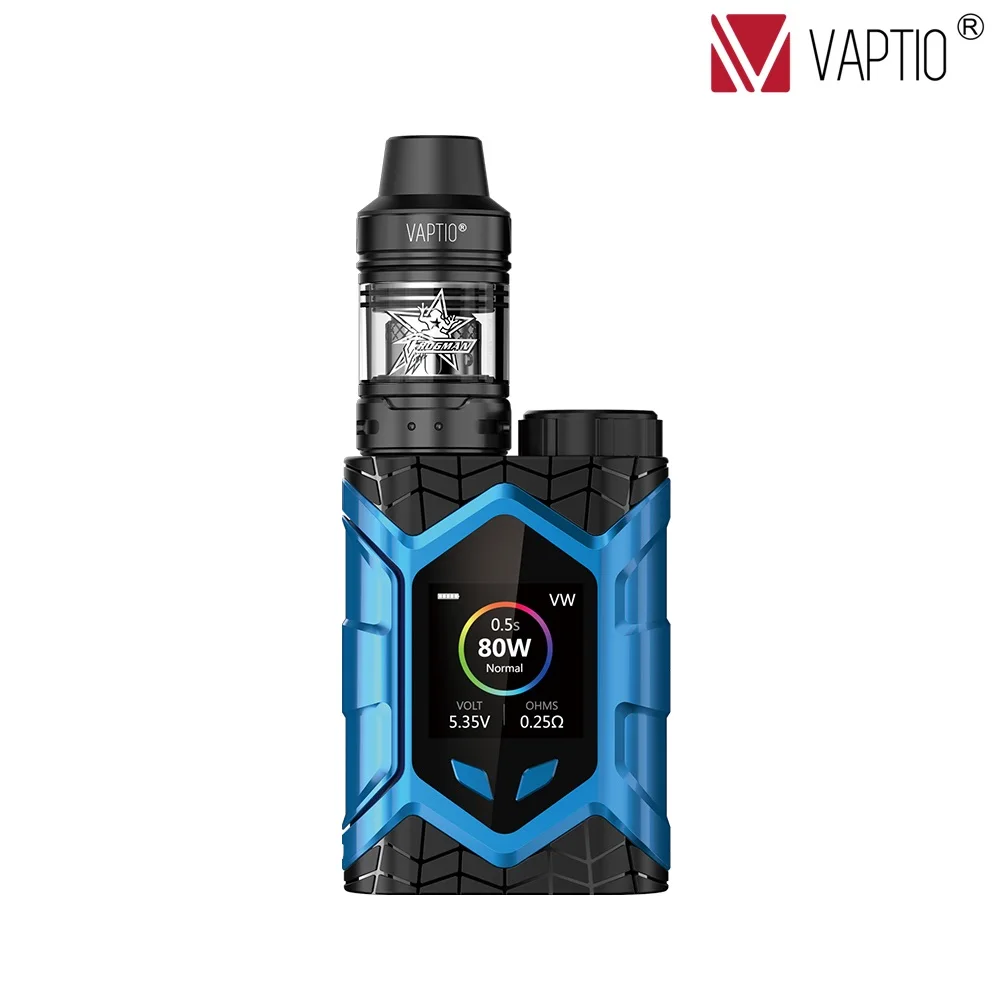 Vaptio Wall Crawler Vape KIT with FROGMAN XL TANK 5.0ML 80W Resistance 0.05/2ohm E Cigarette TCR 1.3inch TFT Screen fit TFV8tank Vaptio Wall Crawler Vape KIT with FROGMAN XL TANK 5.0ML 80W Resistance 0.05/2ohm E Cigarette TCR 1.3inch TFT Screen fit TFV8tank