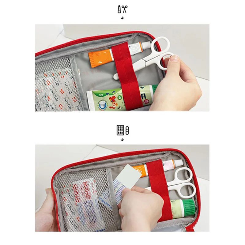 Portable Camping First Aid Kit For Medicines Bag Outdoor Bag Survival Handbag Emergency Travel Set Portable RescueTreatment Big