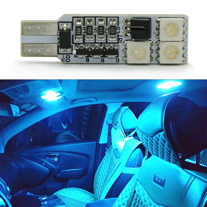 

RGB T10 LED W5W Canbus 194 168 Error free LED Clearance Parking Light For BMW Audi Volvo Toyota Subaru Peugeot Nissan Kia Lada