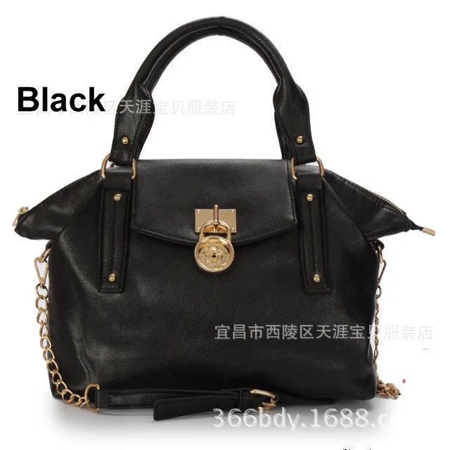 SYNTHETIC WOMEN LEATHER HANDBAGS WITH LOCK MESSENGER BAG LADY CROSSBODY SHOULDER TOTE FREE SHIPPING | Багаж и сумки