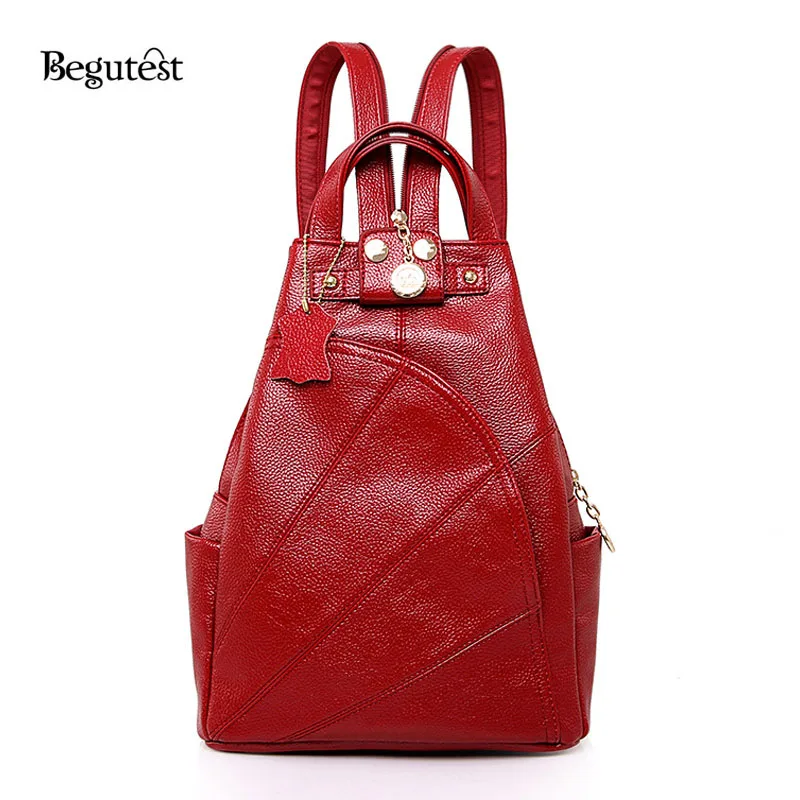 Anti Theft High Quality PU Leather Backpacks For Women Luxury Designer Fashion Girls Backpacks School