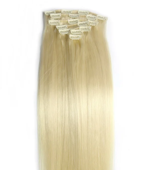 ZZHAIR 100 г-160 г 1"-26" Искусственные волосы одинаковой направленности волос 8 шт. набор зажимов в человеческие волосы для наращивания оптовые волосы набор Натуральные Прямые Волосы - Цвет: #60