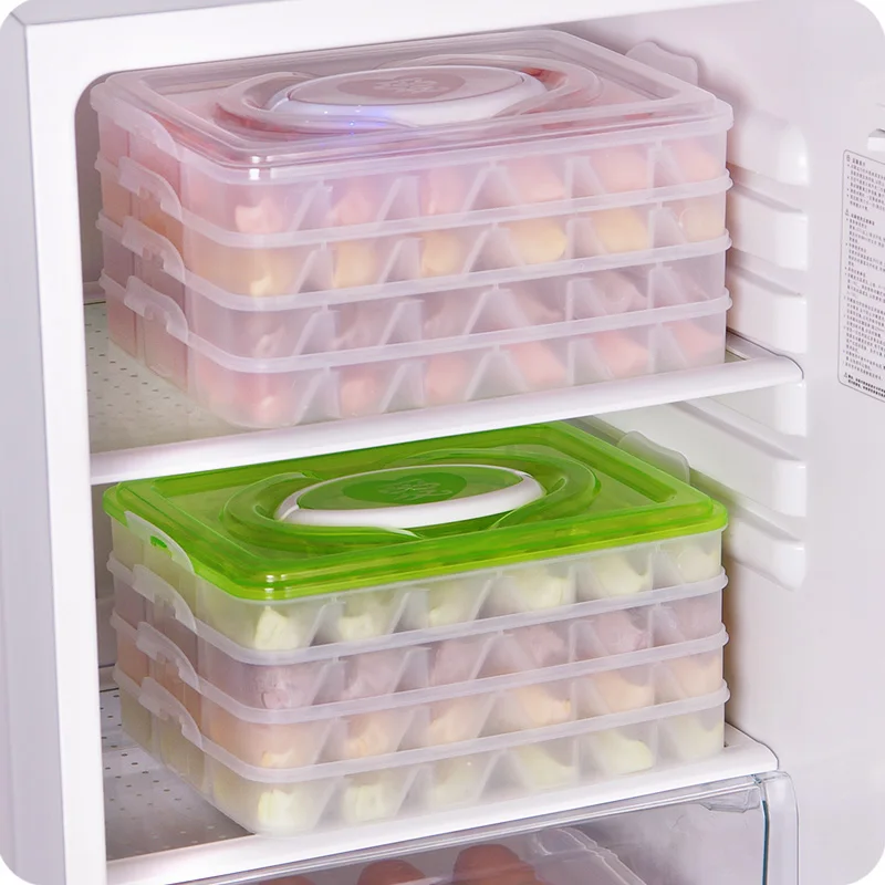 Продажа 4 слоя 5 слоев Портативный клецки коробка для хранения холодильник свежие контейнер держатель Органайзер, кухонные аксессуары