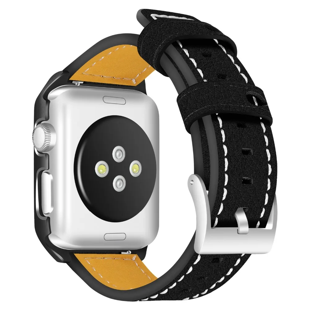 Suitable Leather Watchband+Frame 38mm 42mm For Apple Watch Band 1 2 3 Series iwatch Replacement Bracelet Strap Suitable Leather Watchband+Frame 38mm 42mm For Apple Watch Band 1 2 3 Series iwatch Replacement Bracelet Strap