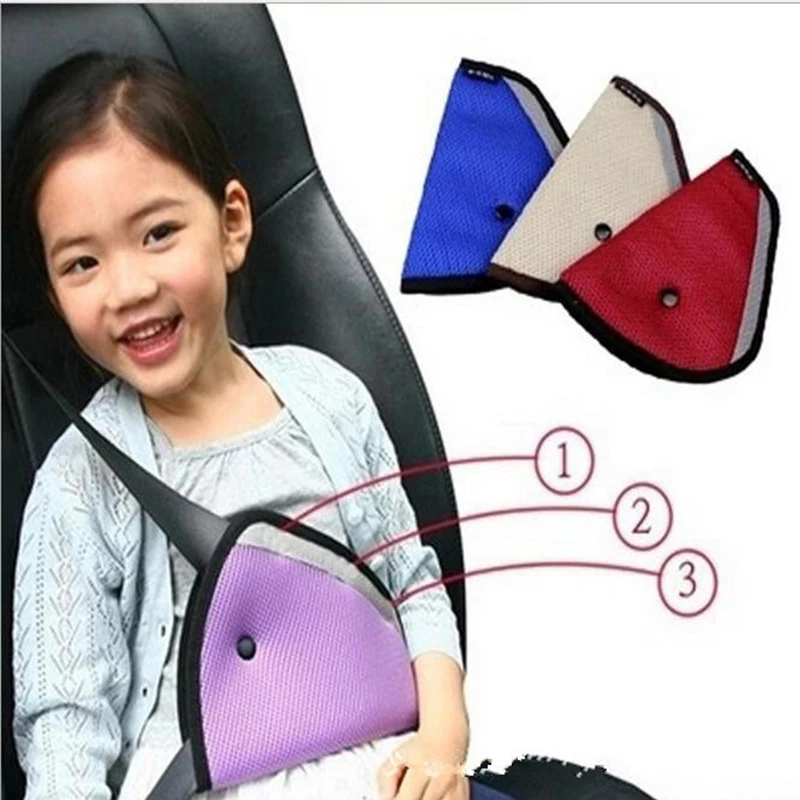 Triangle Baby Kid Car Safe Fit Seat Belt Adjuster Device Auto Safety Shoulder Harness Strap