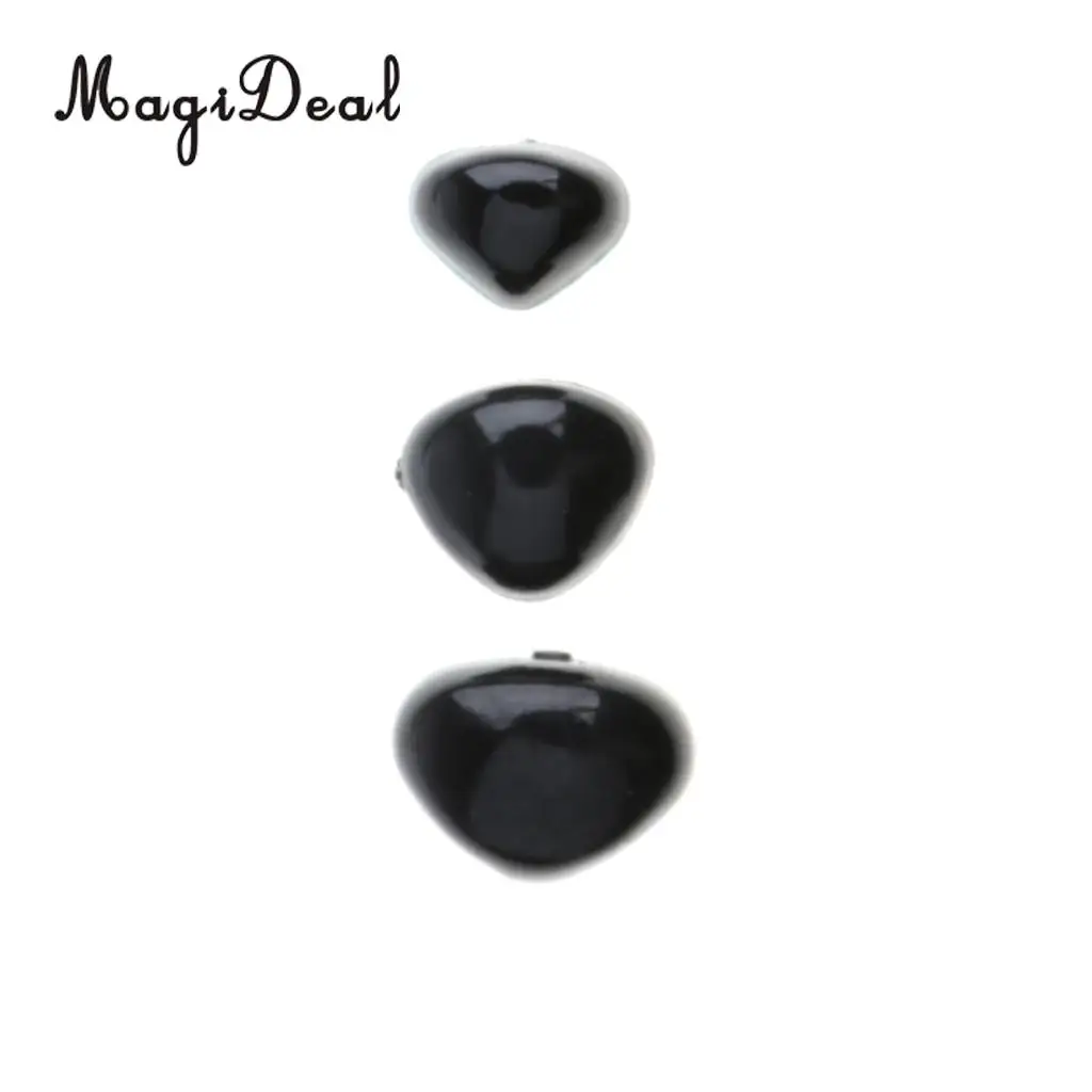 100 pieces Plastic Safety Doll Black Triangle Noses for Puppet Animal Bear Toy Craft Sewing Doll Making Supplies 11*14mm