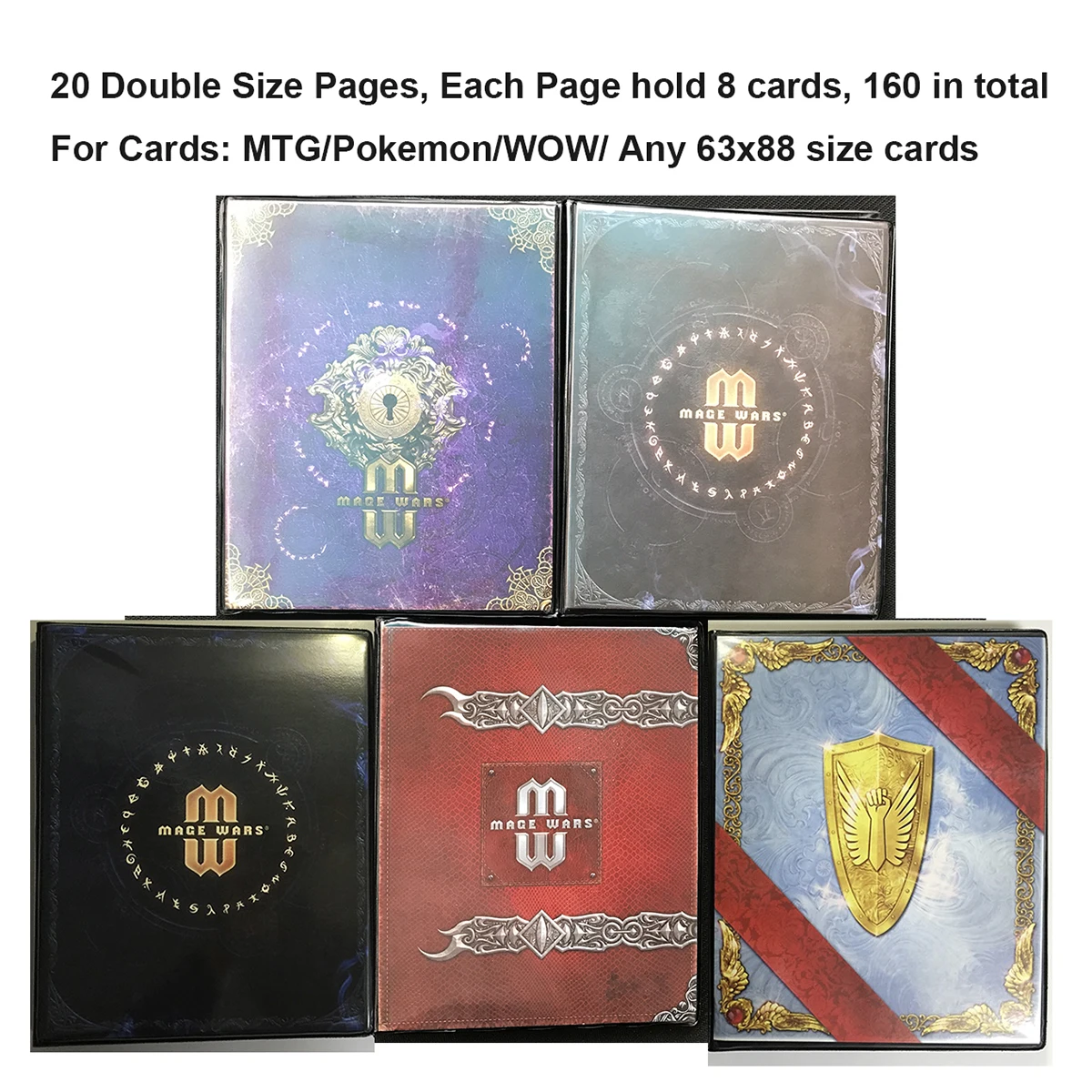 

Top Loading Collection 160 Poke Cards Album Fixed 20 Pages TCG Cards Storage Book Novelty Gift For MGT/YU-GI-OH/PokeTCG/FOW