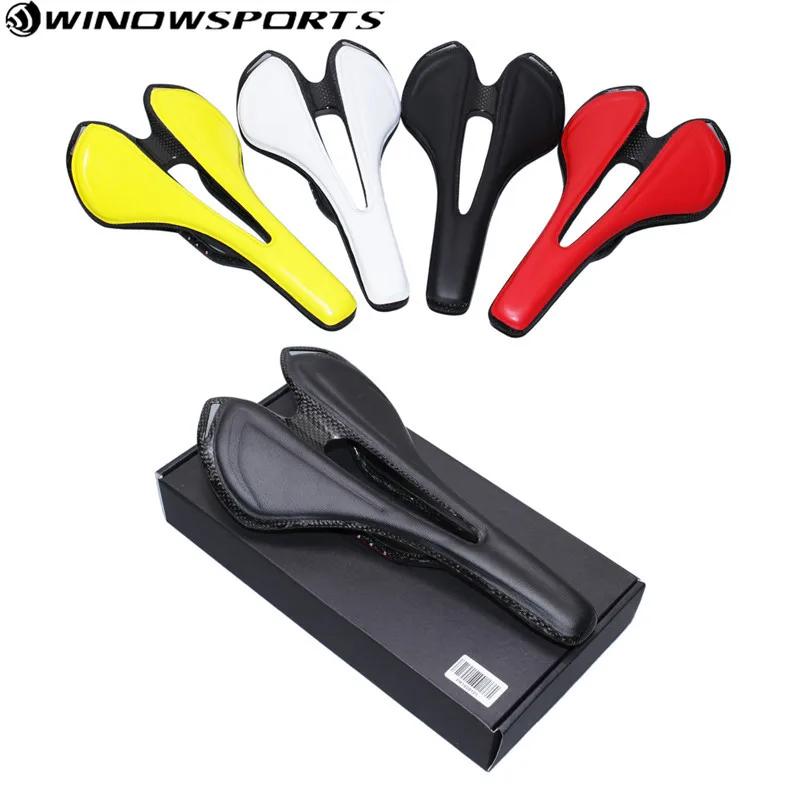

New bike saddle full carbon+Leather fiber road bike/mountain bike saddle seat Carbon saddle bicycle accessories