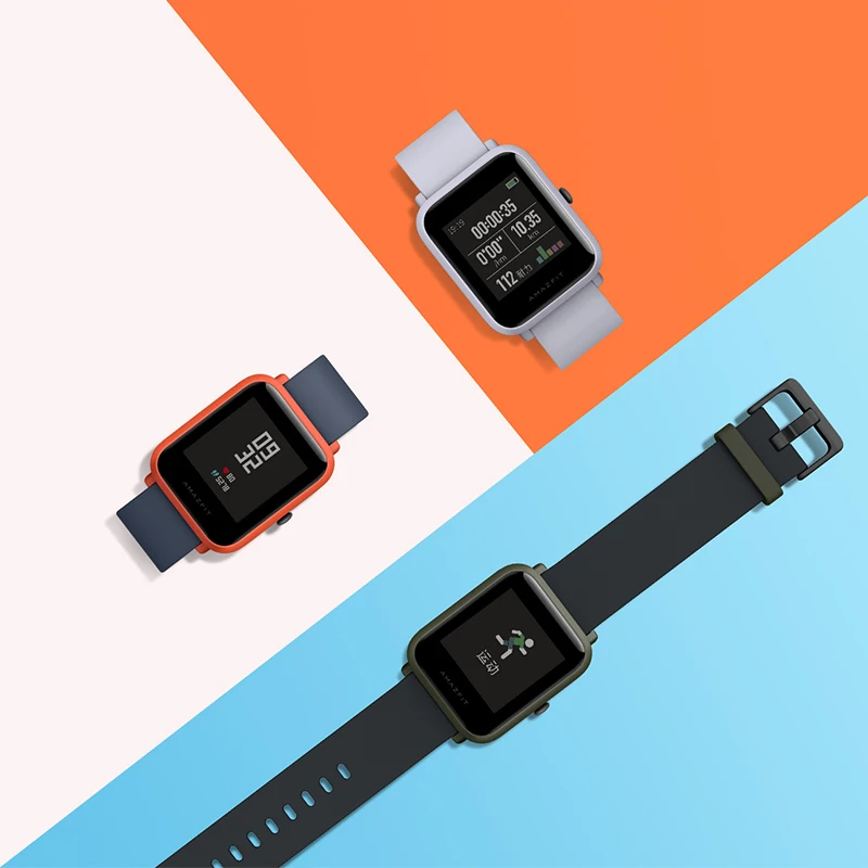 Смарт часы Amazfit Bip спортивные gps компас пульсометр mi Fit IP68 водонепроницаемые для