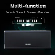 Портативный 20 Вт большой мощности Bluetooth динамик супер бас HIFI Металл 4400 мАч Внешний аккумулятор беспроводной компьютерный динамик с микрофоном FM радио