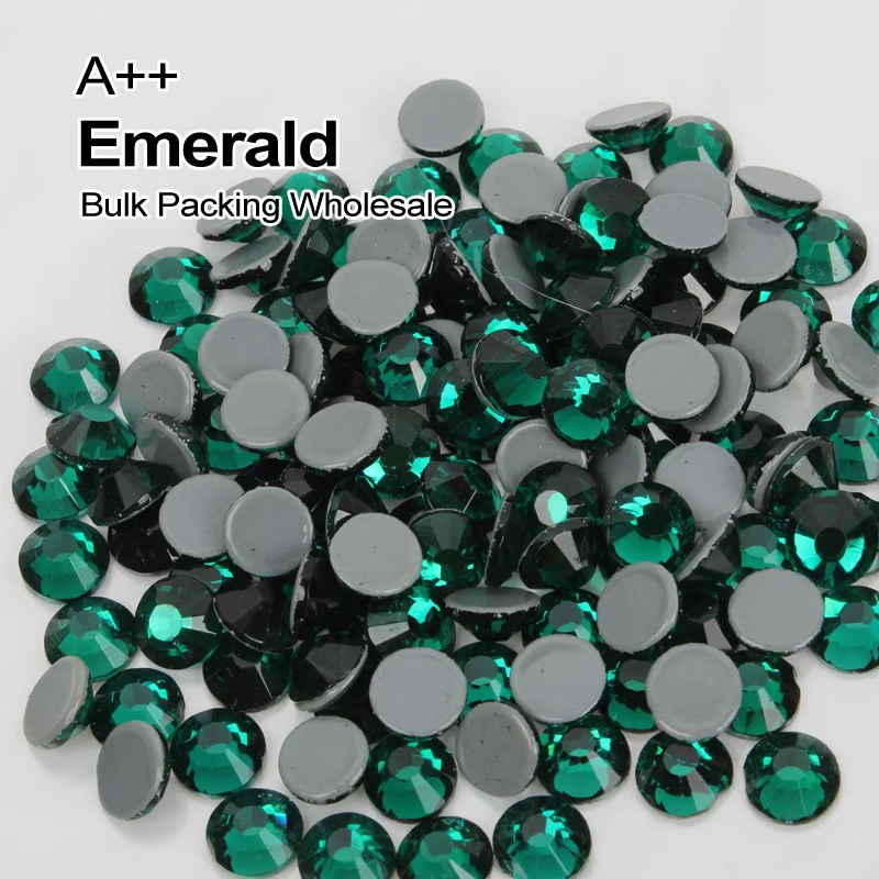 

Wholesale High quality A++ Hotfix Rhinestones Emerald SS6-SS30 Bulk Packing selling