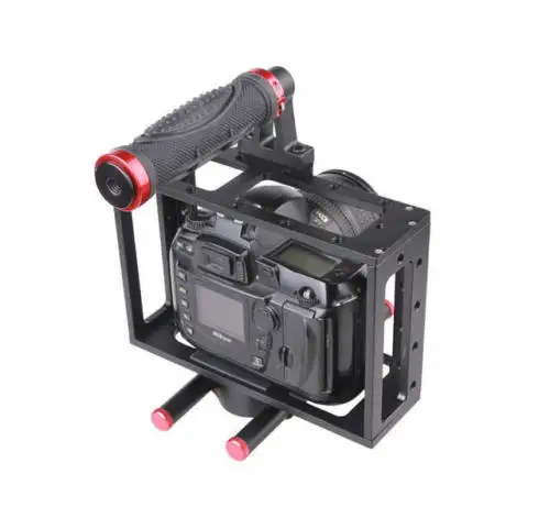 

Aluminum DSLR camera Cage Rig top handle 15mm rod rig for canon EOS 5D 7D