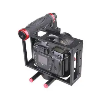 

Aluminum DSLR camera Cage Rig top handle 15mm rod rig for canon EOS 5D 7D