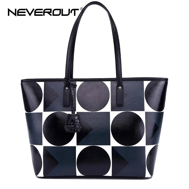 

NeverOut Split Leather Bag Lady Shopping Handbags Women High Quality Top-Handle Handbag Tote Female Leisure Shoulder Bags Sac