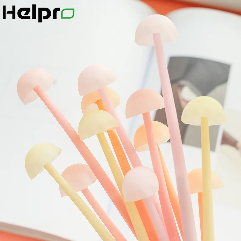 Helpro 1 шт. милый Гриб Форма гелевая ручка светящийся силиконовый материал