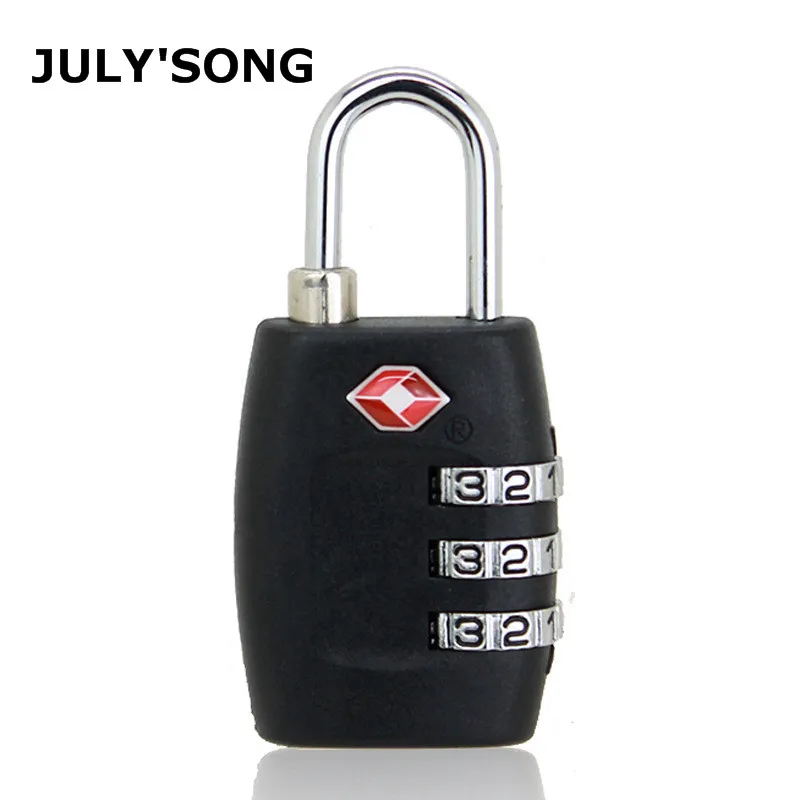 3 Digit Code Combination TSA JULY'S SONG Travel Customs Password Locks Solid Travel Accessories Zinc Alloy Luggage Locks