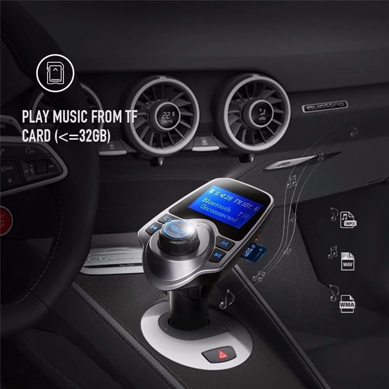 Автомобильный Mp3 плеер беспроводной Bluetooth Fm передатчик FM модулятор громкой связи