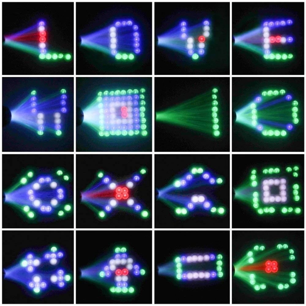 Диско-светильник RGBW 64 светодиода Авто Голосовая активация звук вечерние светильник s узор сценический светильник Moonflower проектор светильник DJ