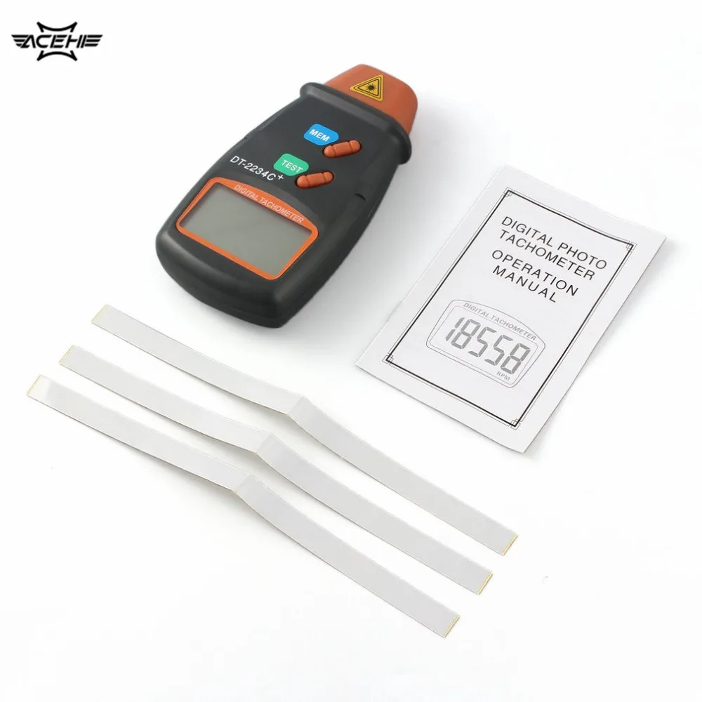 

Non Contact Tach Tool Handheld Digital Laser Photo Tachometer Tester RPM Motors Speed Gauge Revolution Spin Drop Shipping