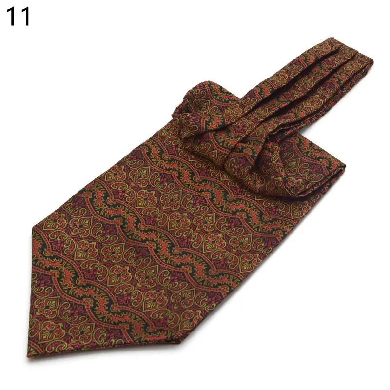 Men's  cravat suit silk scarf business collar wide tie retro pattern shirt scarf wedding party accessories