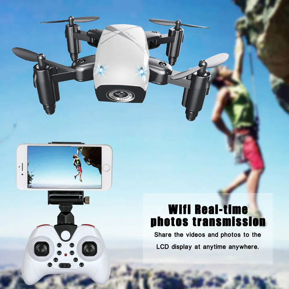 S9 S9W мини складной карманный Дрон с HD камерой FPV RC WIFI Квадрокоптер/Вертолет VS visuo