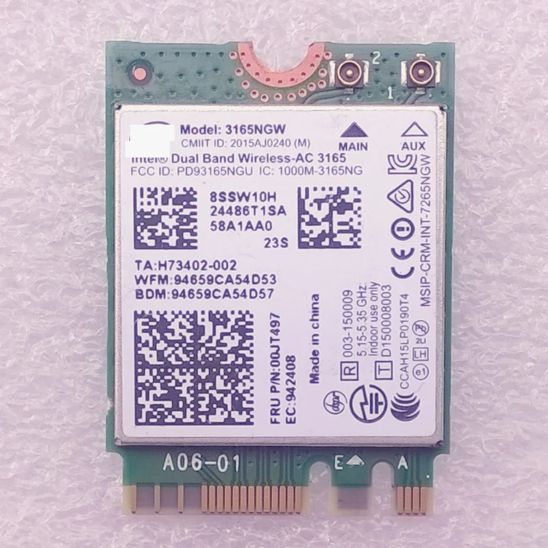 Оригинальная Двухдиапазонная Беспроводная связь-AC 3165 + BT4.0 3165NGW для Lenovo Thinkpad E460 E560