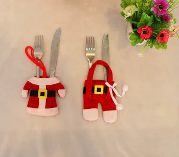 

10Sets Christmas Santa Claus natal decoracao case Xmas Red Ornament Home Decor