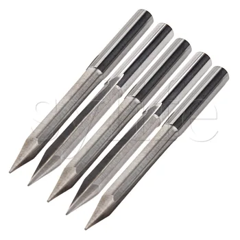 

30 degree 0.4mm Straight Slot Sticker Engraving Tool Router Bits For Metal Pack Of 5