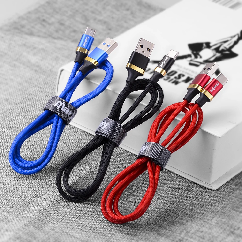 Marjay Micro USB кабель 2.4A нейлоновая оплетка быстрое зарядное устройство USB кабель для samsung Xiaomi huawei LG Mcirousb кабель для передачи данных для мобильного телефона