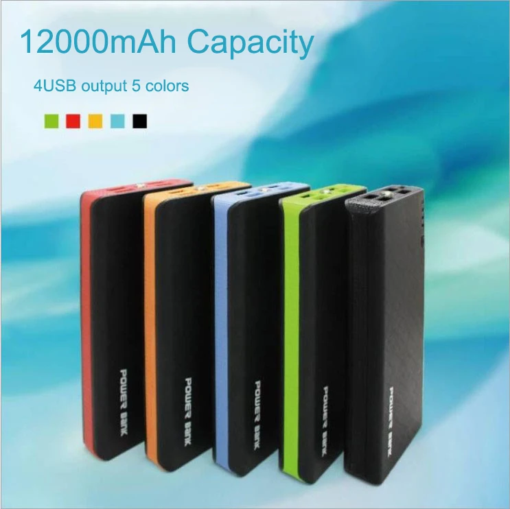 

12000mAh Power Bank Portable External Battery Pack dual USB Powerbank Mobile Charger for Phones Tablets 18650 battery